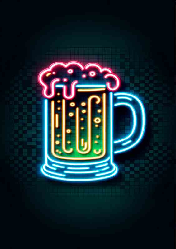 A beer mug with no background suitable for a home bar | Metal Poster
