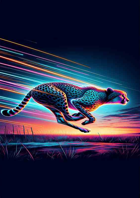 Neon Art Cheetah | Savan