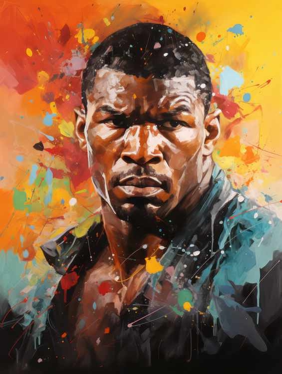 Mike Tyson Very colourful | Metal Poster