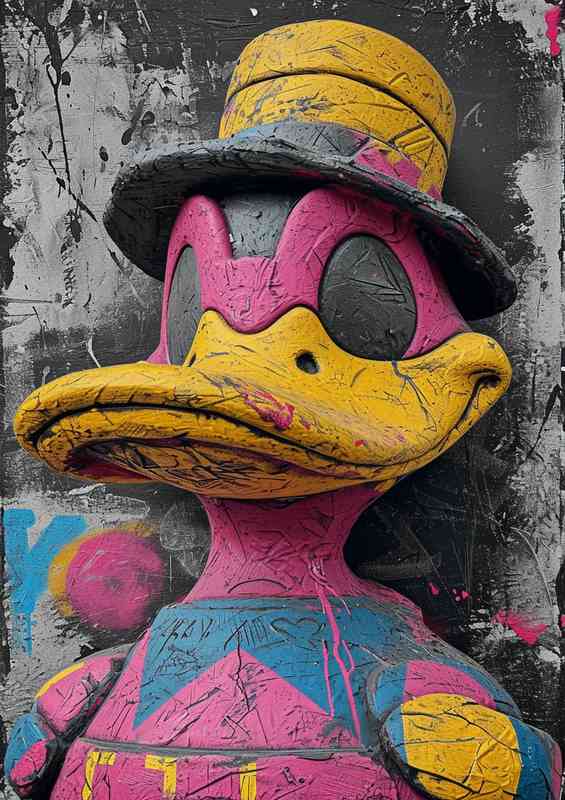Mighty duck street art | Metal Poster