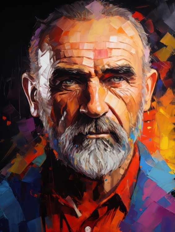 Sean Connery Very colourful | Metal Poster