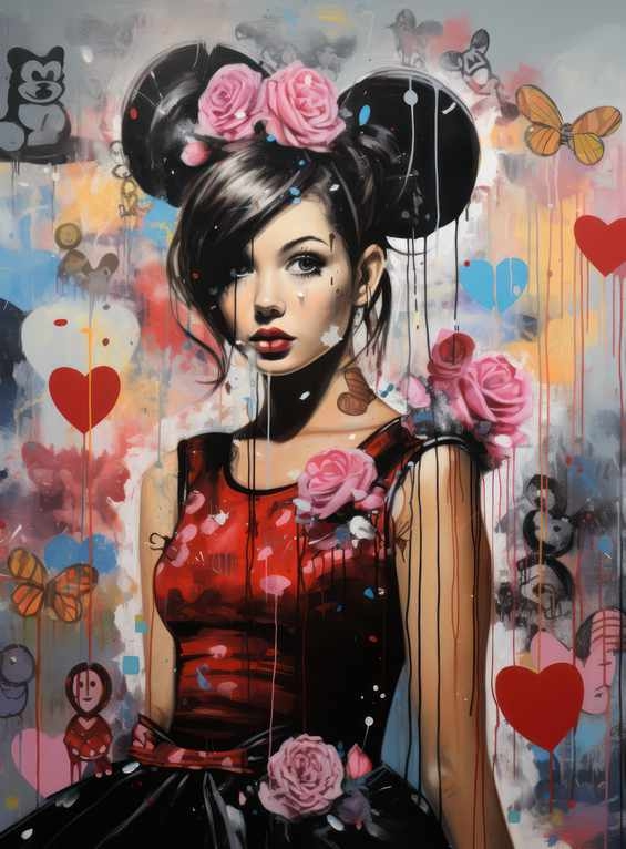 Tiffany henry graffiti with love | Metal Poster