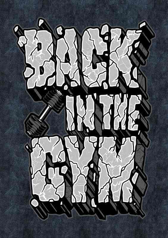 Back in the gym grey | Metal Poster