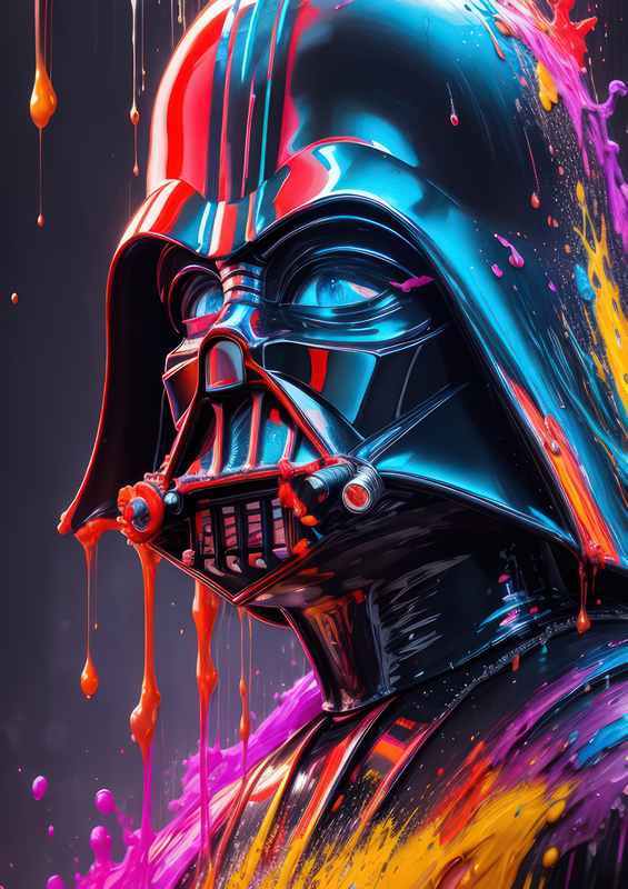 Darth Vader splash art | Metal Poster