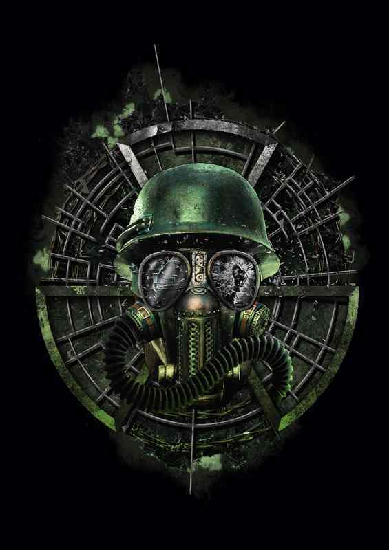 Soilder Masked ready for battle | Metal Poster