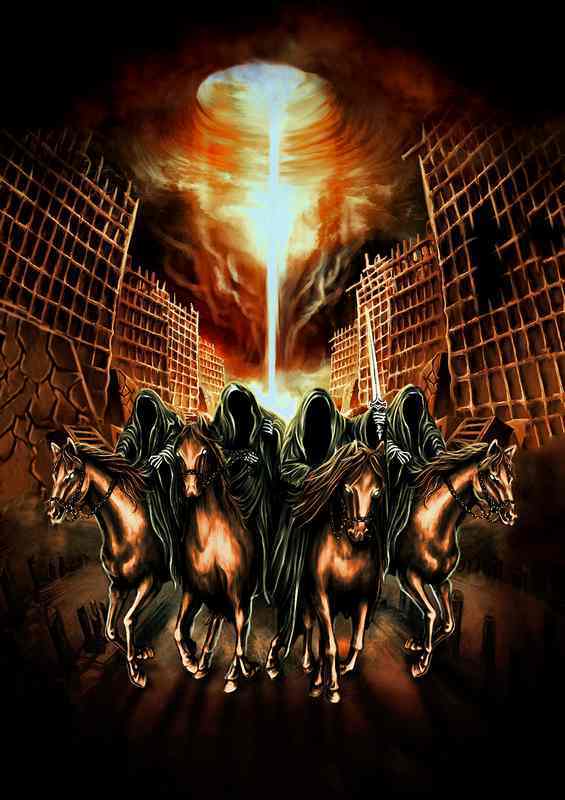 The Headless Horsemen riding | Metal Poster