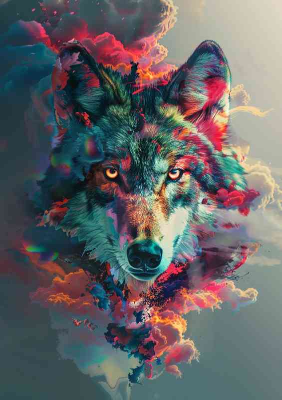 Wolf with big eyes | Metal Poster