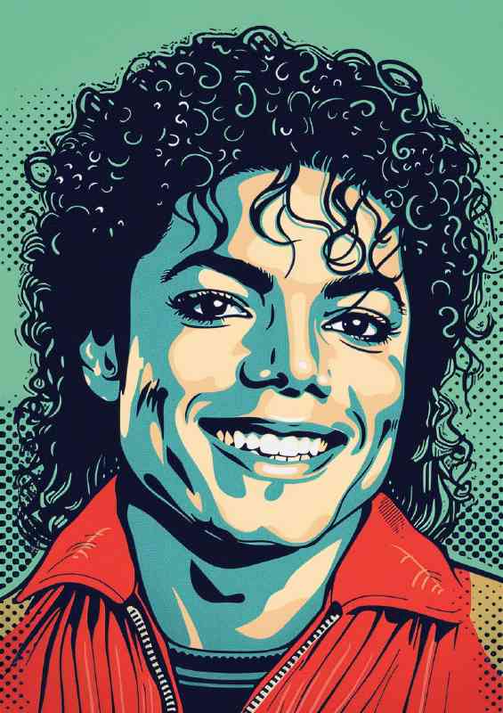 Michael Jackson in the style pop art | Metal Poster