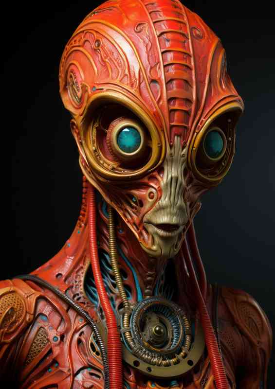 Alien hyper neo red skin | Metal Poster