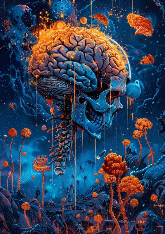 The brain that has to do with science | Metal Poster