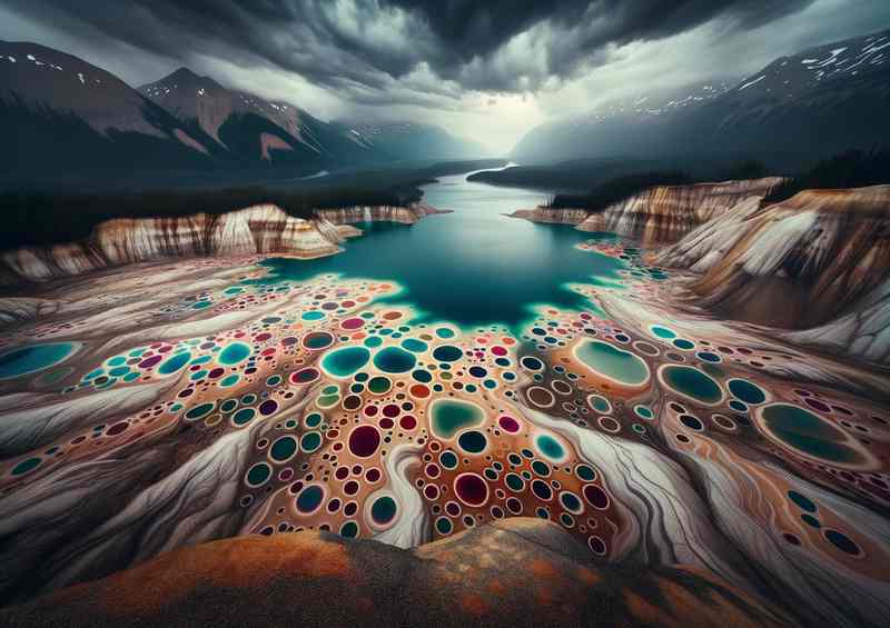 Spotted Lake Canada Metal Poster