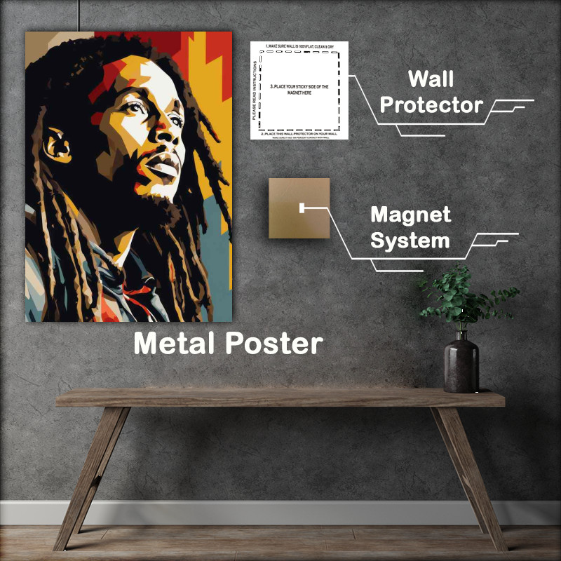 Buy Metal Poster : (Bob Marley pop art robert nesta)