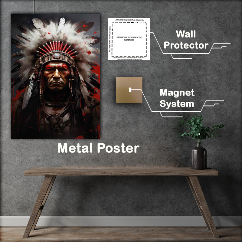 Buy Metal Poster : (Vibrant Traditions Alive in Native Indian)