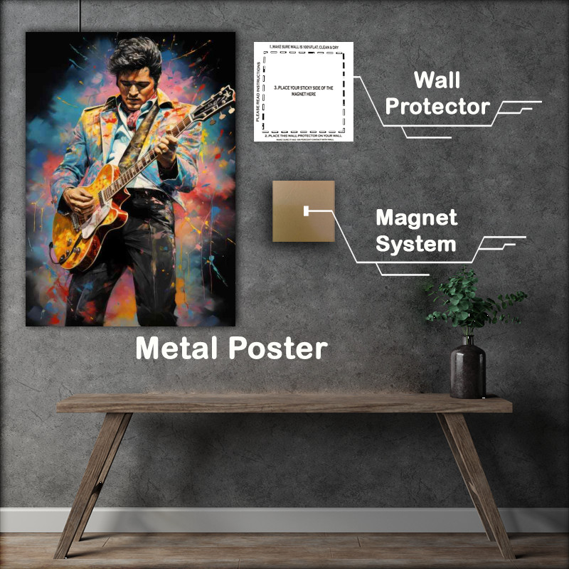 Buy Metal Poster : (Elvis Presley art from beyond)