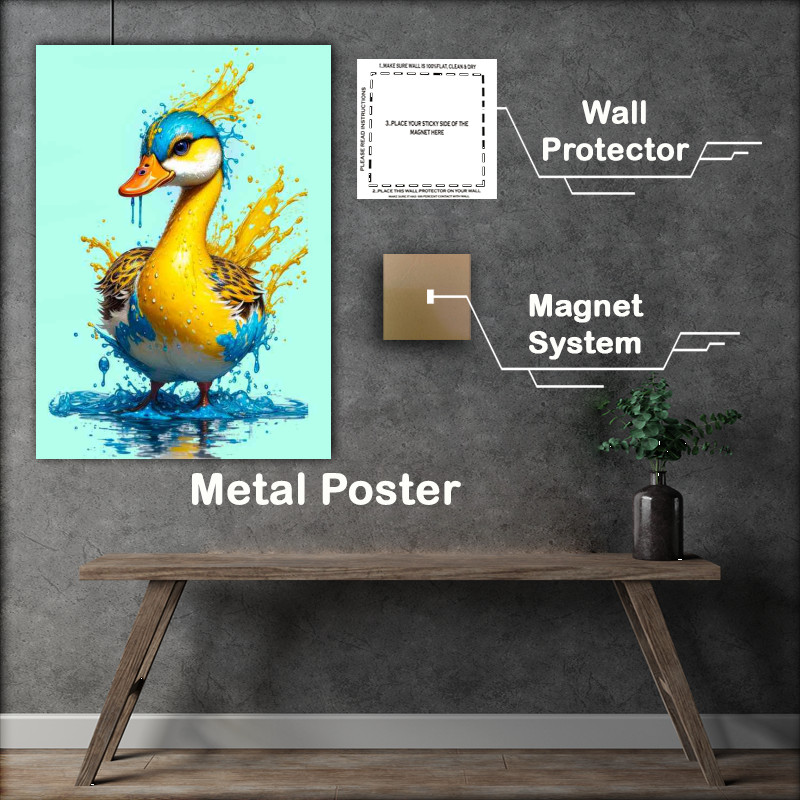 Buy Metal Poster : (Dazzling Duckling Splash Art)
