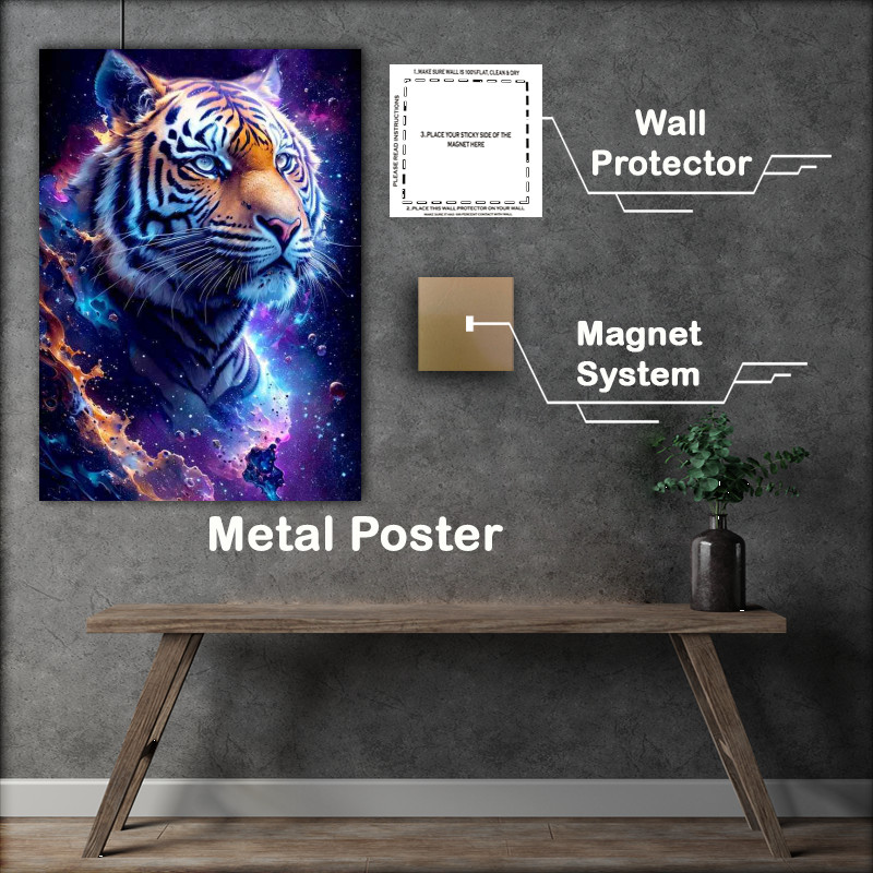 Buy : (Tiger in Space Metal Poster)
