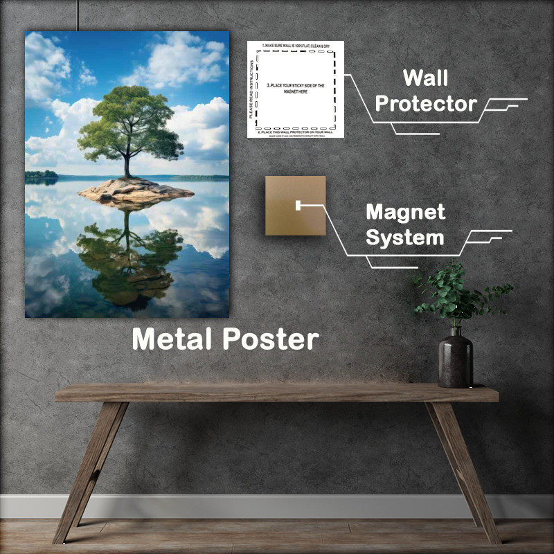 Buy Metal Poster : (Reflections In Serenity)