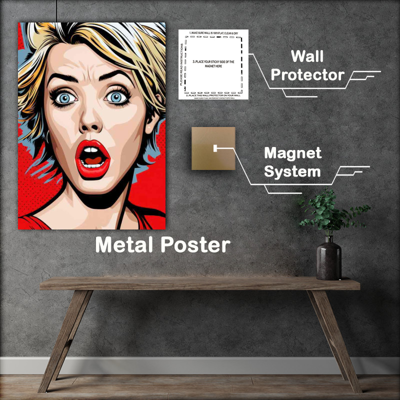 Buy Metal Poster : (Miley Cyrus pop art colourful)