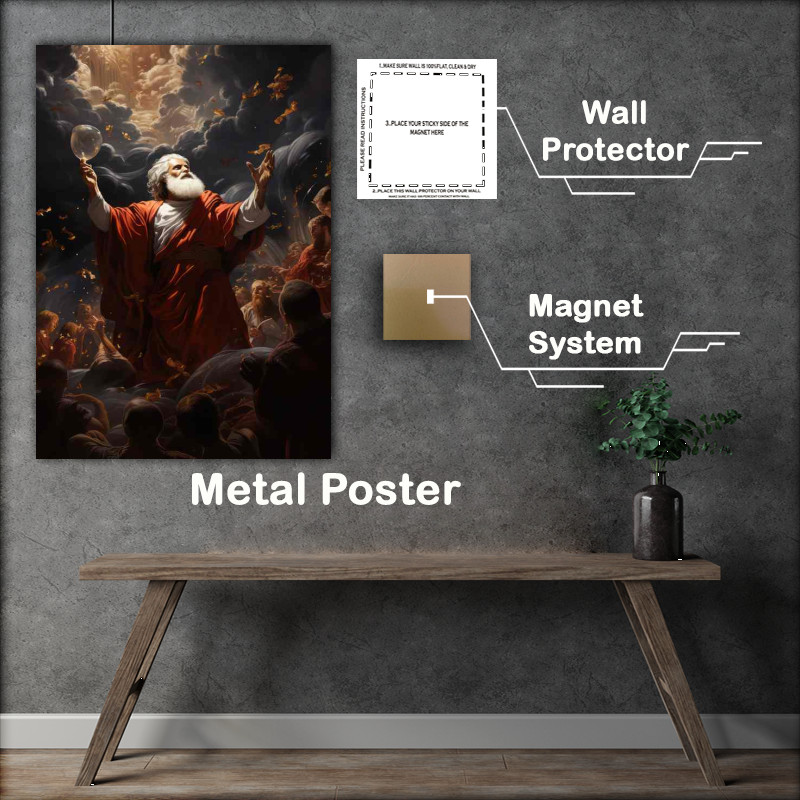 Buy : (Jesus Calms the Storm Metal Poster: Finding Peace in Turbulence)