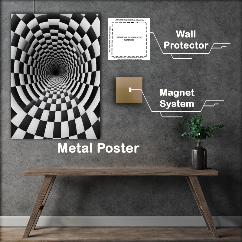 Buy Metal Poster : (Abstract Shape Dynamics A Colorful Exploration)