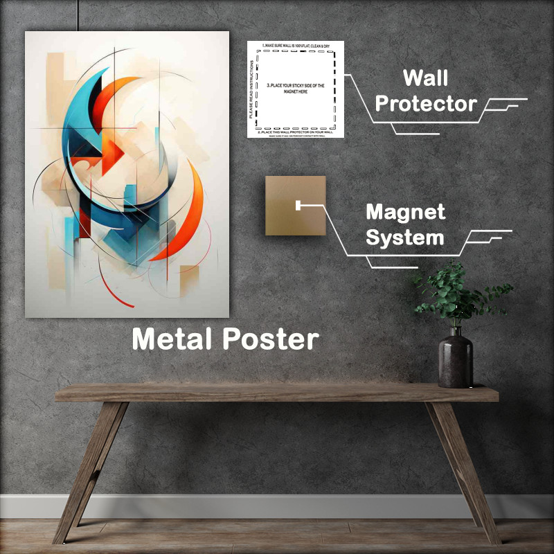 Buy Metal Poster : (The Symphony of Shapes Crafting Contours in Color)