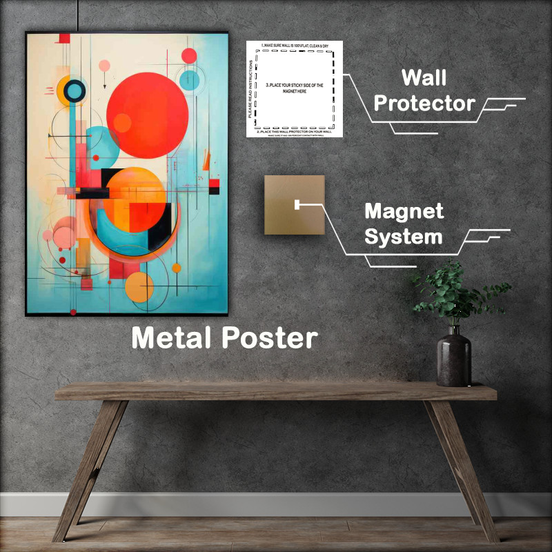 Buy Metal Poster : (The Symphony of Shapes Orchestration of Abstract Ideas)