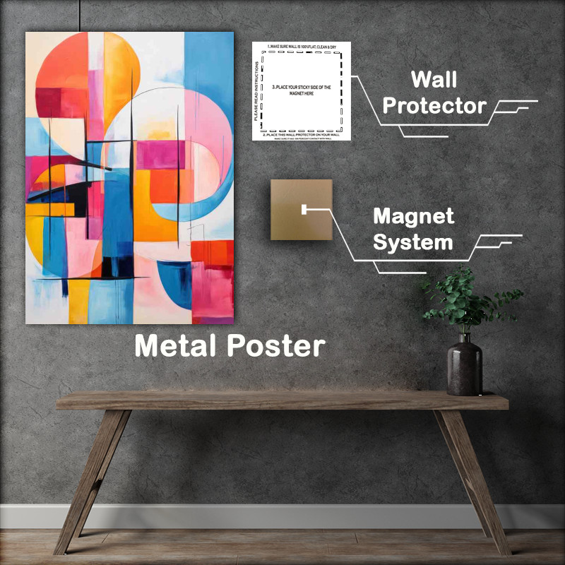 Buy Metal Poster : (The Symphony of Shapes Puzzle Pieces in Abstract Art)
