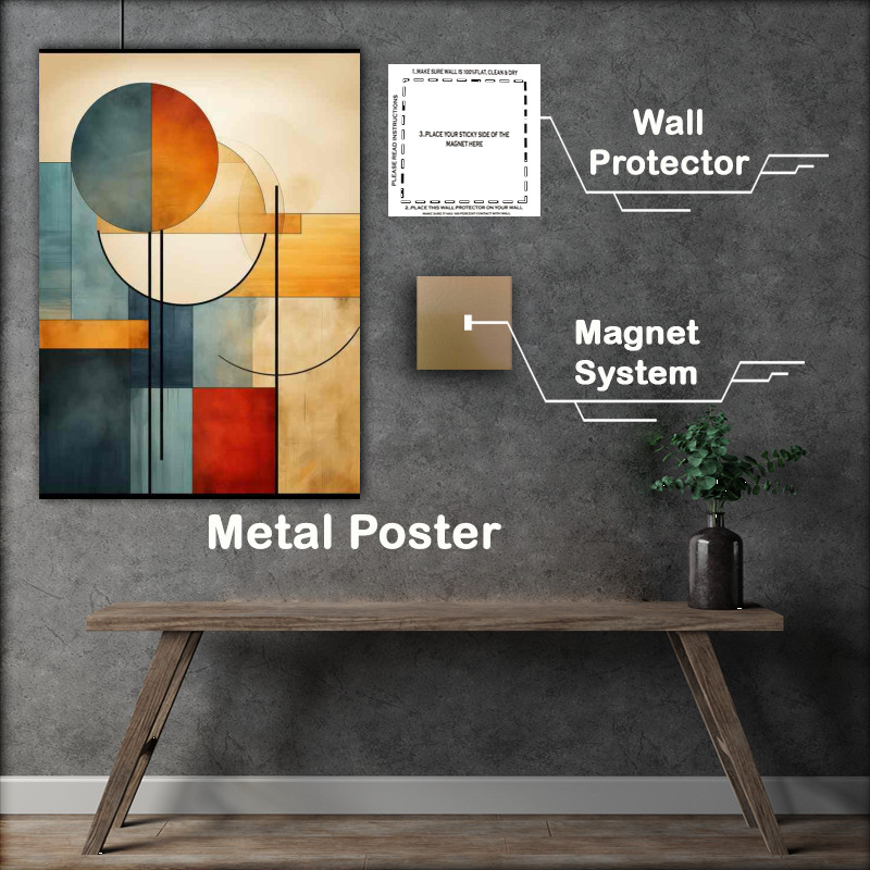 Buy Metal Poster : (The Symphony of Shapes The Digital Art of Abstract)