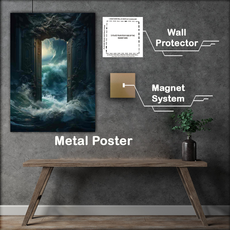 Buy Metal Poster : (Surrealism Deciphered The Flooding Of The Mind)
