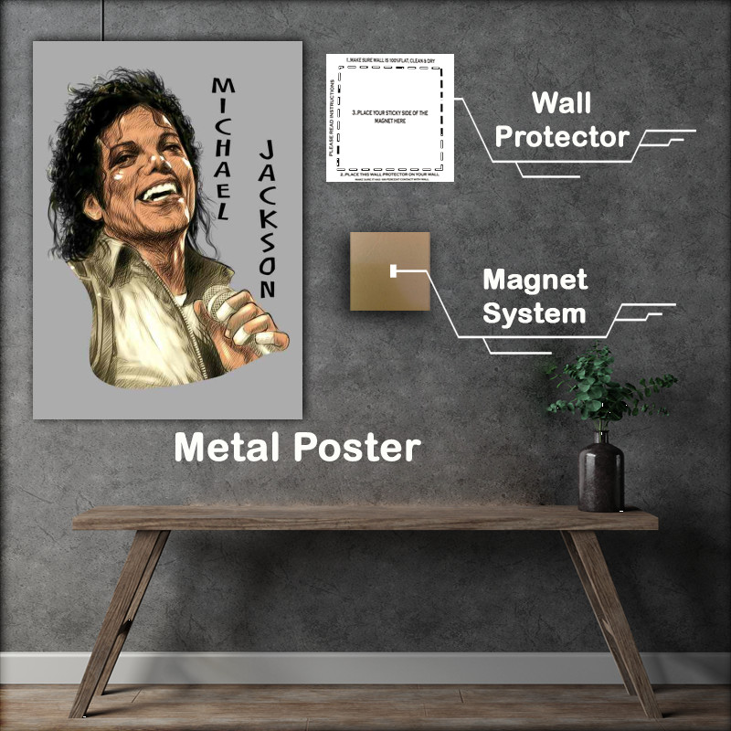 Buy Metal Poster : (Michael Jackson Art)