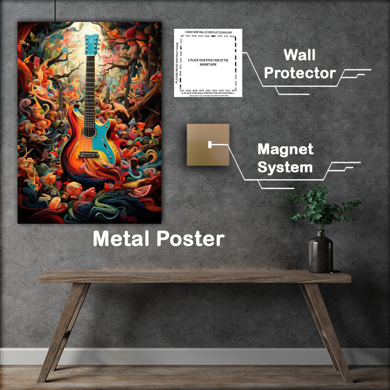 Buy Metal Poster : (Music art from beyond surrealism guitar)
