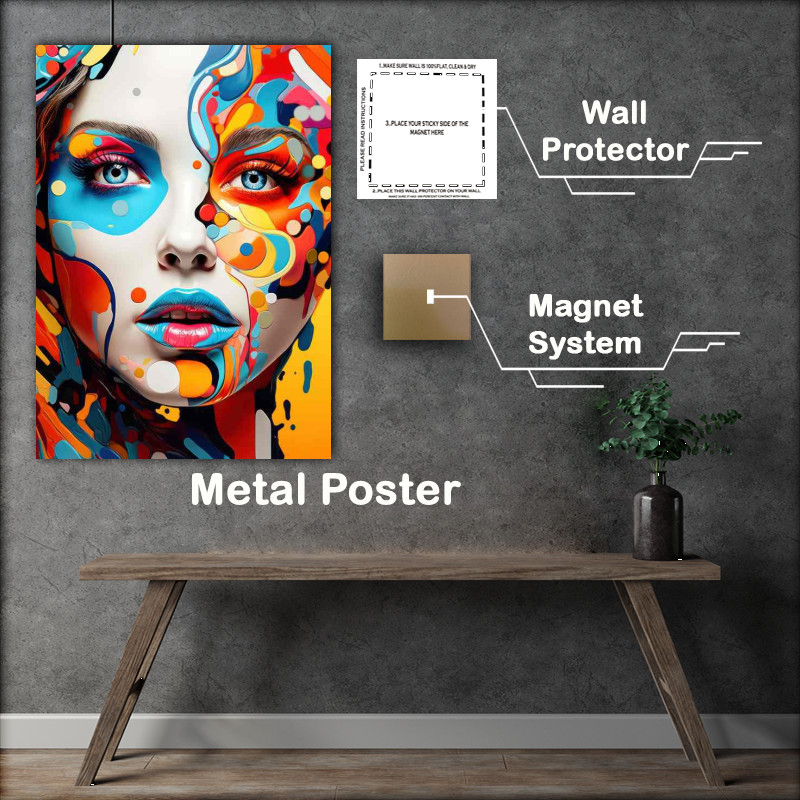 Buy Metal Poster : (Vibrant Faces in a World of Color)