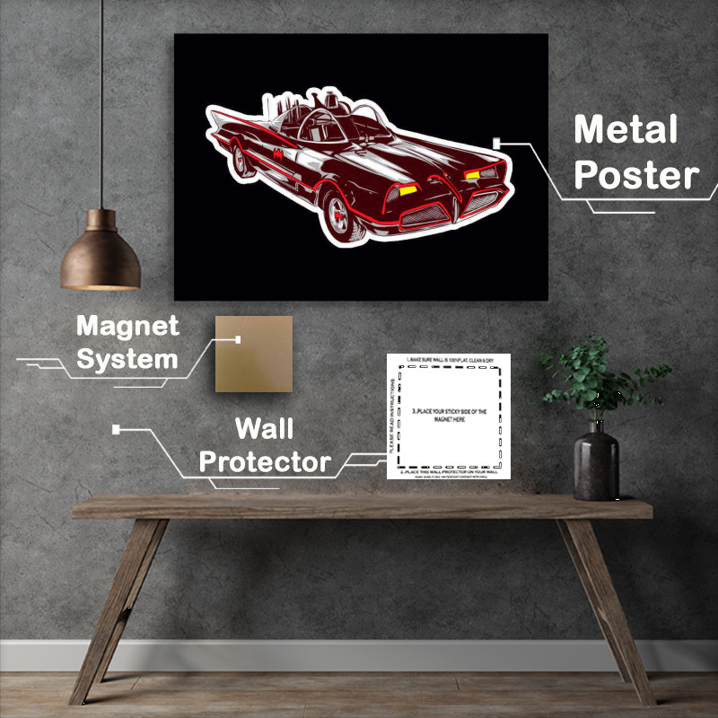 Buy : (Childhood Cars Batmobile - Metal Poster)