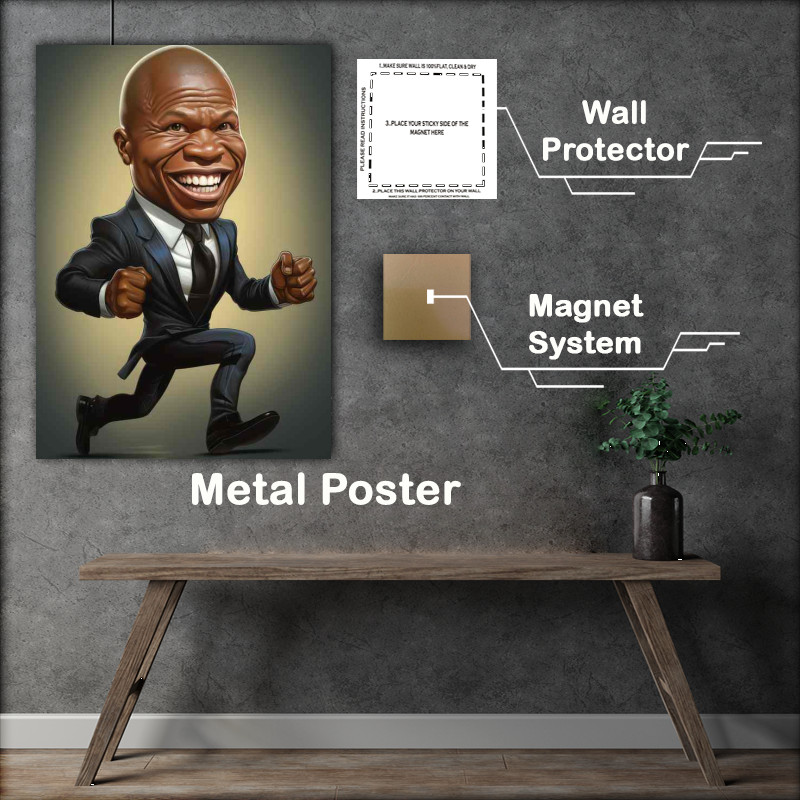 Buy Metal Poster : (Caricature of Chris eubank boxer)