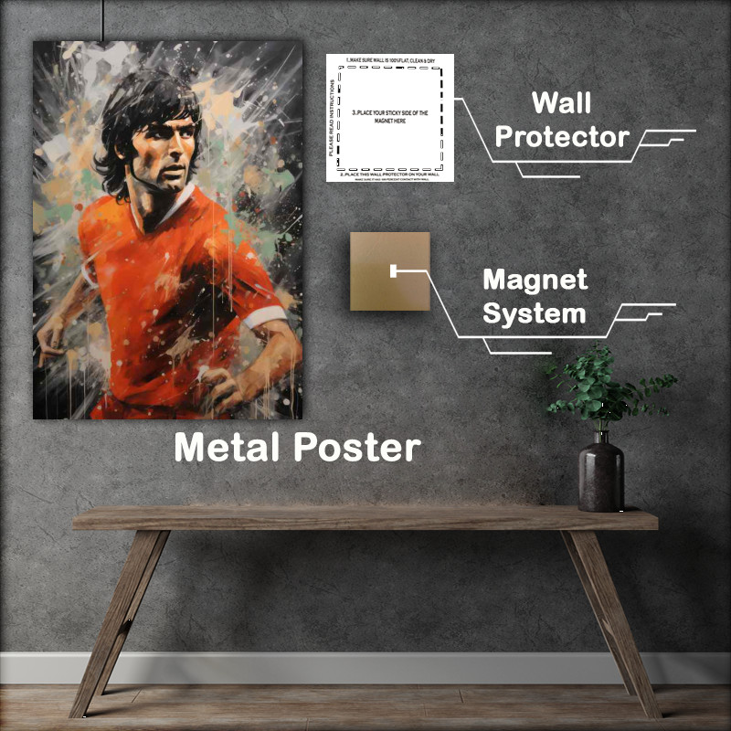 Buy Metal Poster : (George Best Footballer)