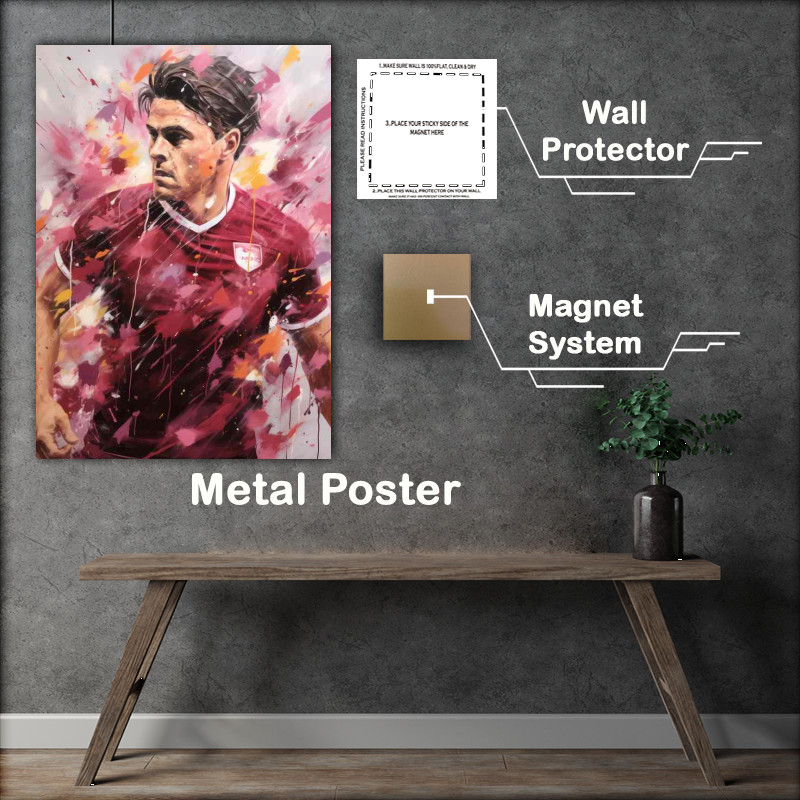 Buy Metal Poster : (Jack Grealish Footballer in the style of painted art)