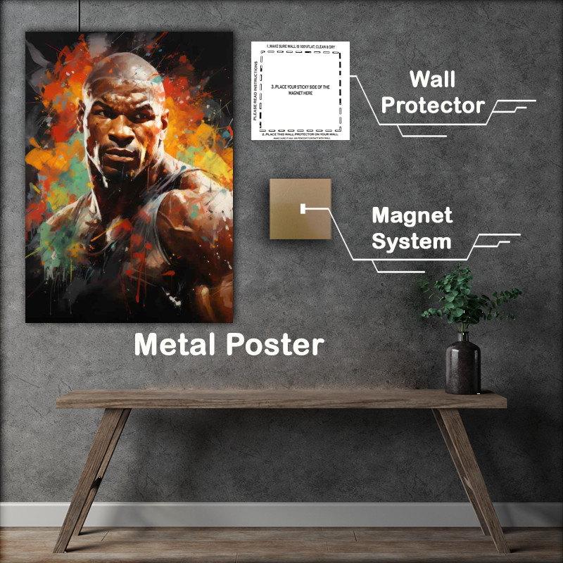 Buy Metal Poster : (Mike Tyson Very colourful boxer)