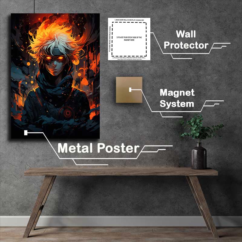 Buy Metal Poster : (Naruto dark side manga fire)