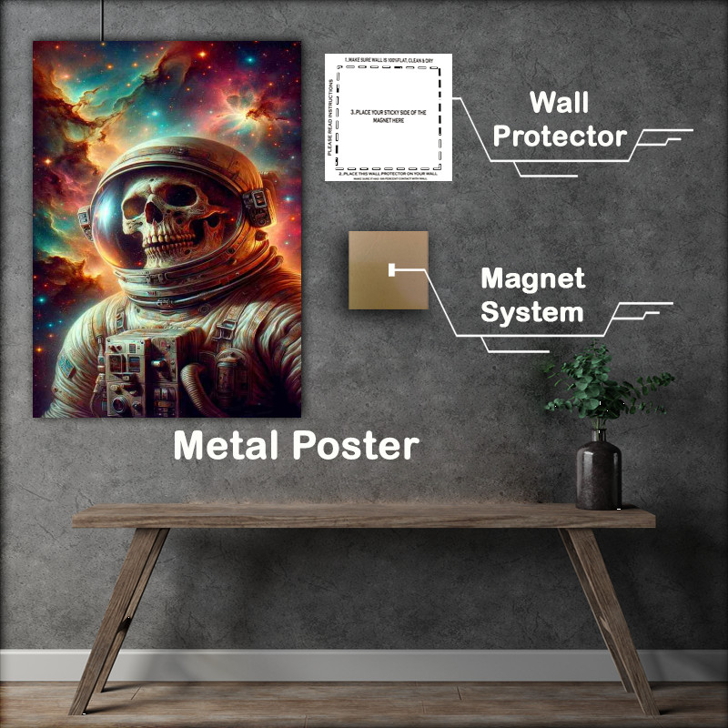 Buy Metal Poster : (Stellar Skull Astronaut Interstellar Journey Art)