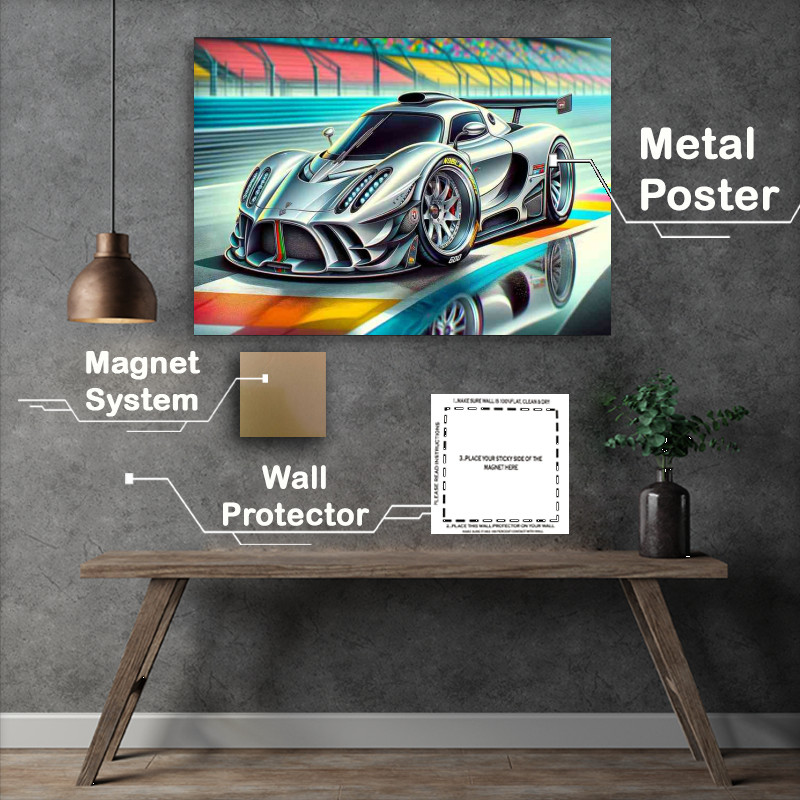 Buy Metal Poster : (Noble M12 M400 style in sliver blue cartoon)