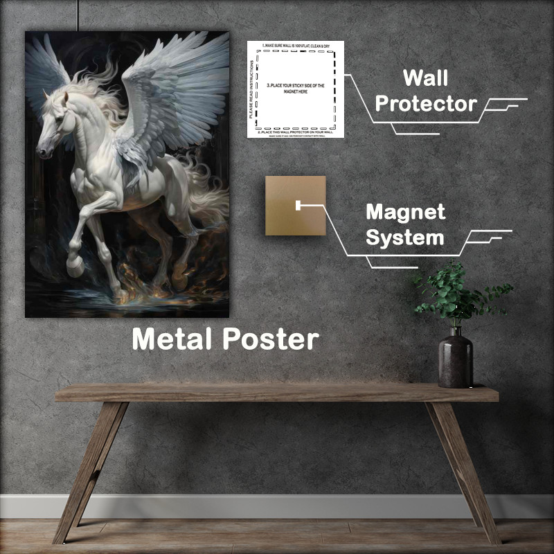 Buy Metal Poster : (Pegasus Tales Winged Horses in Ancient Legends)