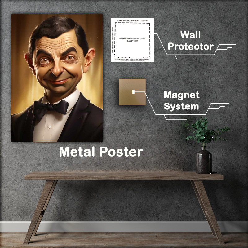Buy Metal Poster : (Caricature of Mr Beans Face)