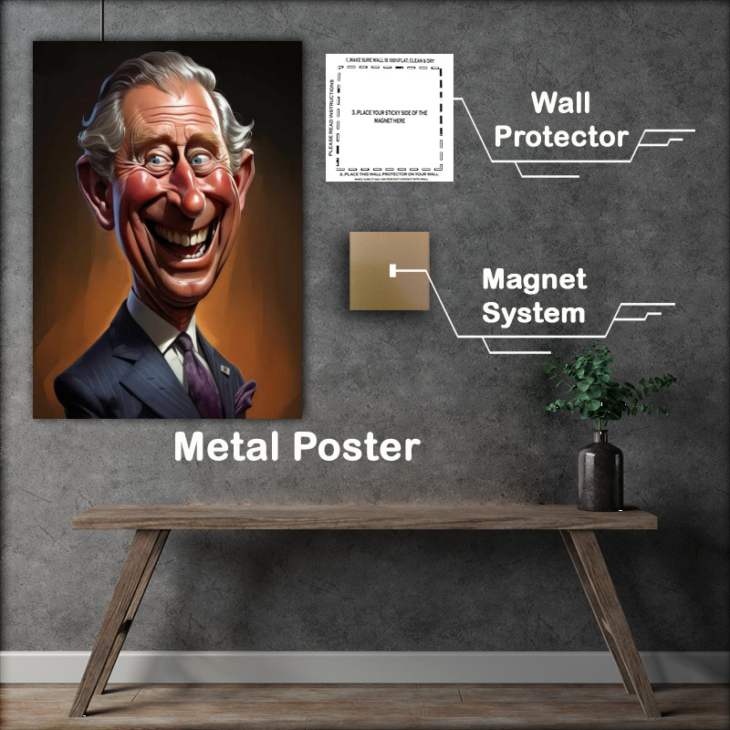 Buy Metal Poster : (Caricature of prince Charles future king)