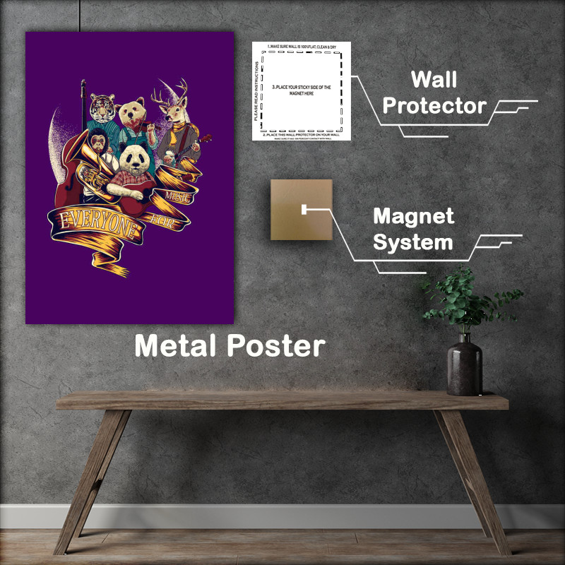 Buy Metal Poster : (Animal Band Music Purple)