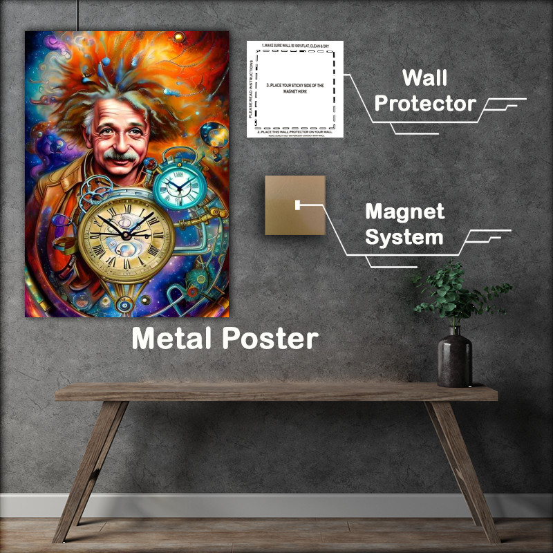 Buy Metal Poster : (Steam Punk Einstein style)