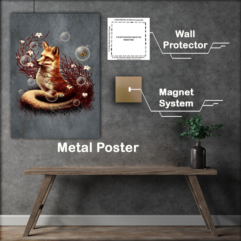 Buy Metal Poster : (The Fox Tail Gray)