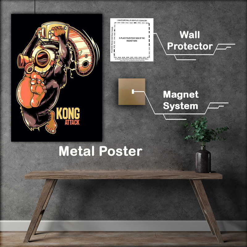 Buy Metal Poster : (Kong Attack)
