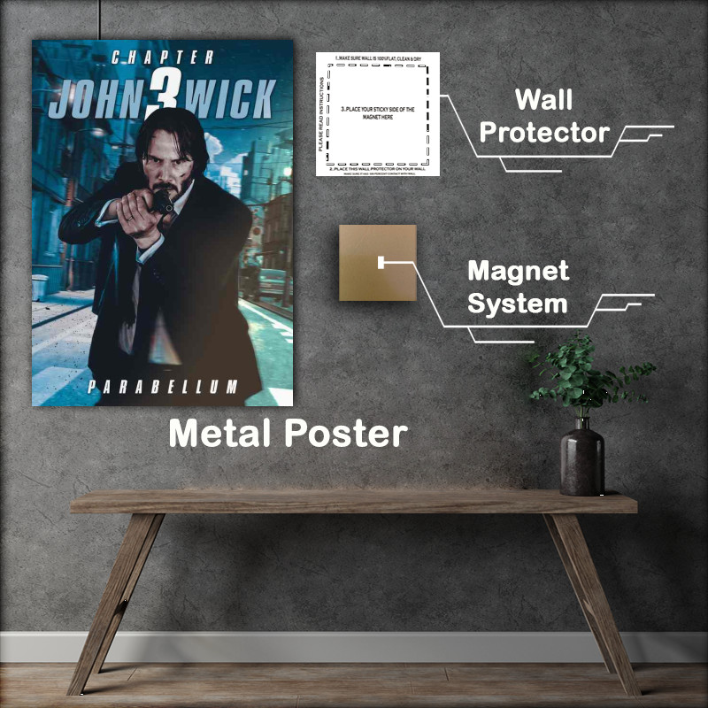 Buy Metal Poster : (John Wick Chapter three)