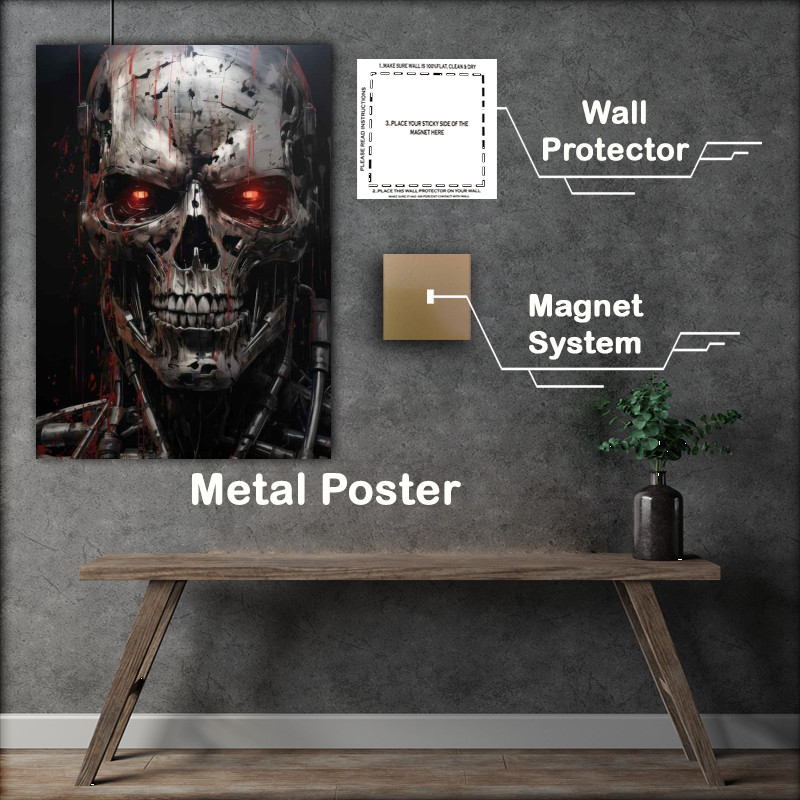 Buy Metal Poster : (Terminator Japanese ink art)