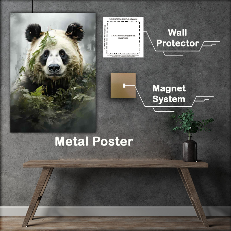 Buy Metal Poster : (Wild Elegance The Subtle Art Of A Panda)